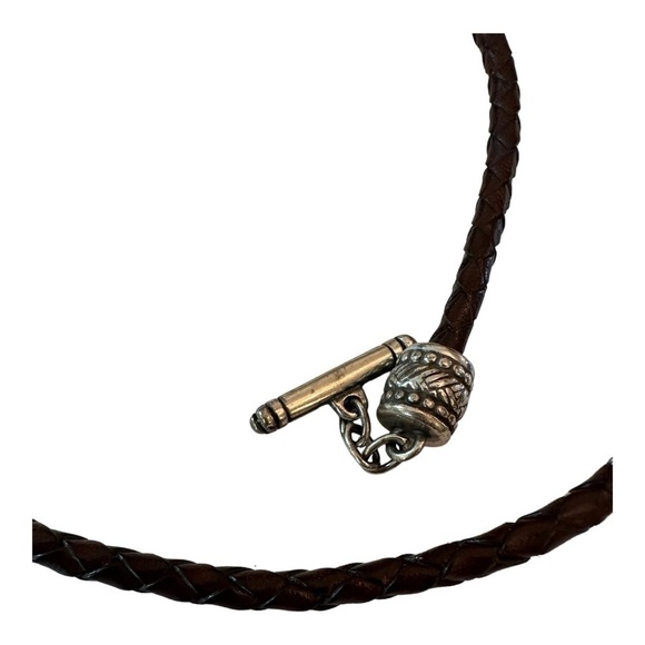 Vintage 90s Brighton Braided Leather Belt Bracelet - Picture 5 of 5